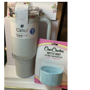 Cirkul 40 oz All-Day StrawSip Stainless Steel Tumbler - FOG  & Bottle Boot - NEW